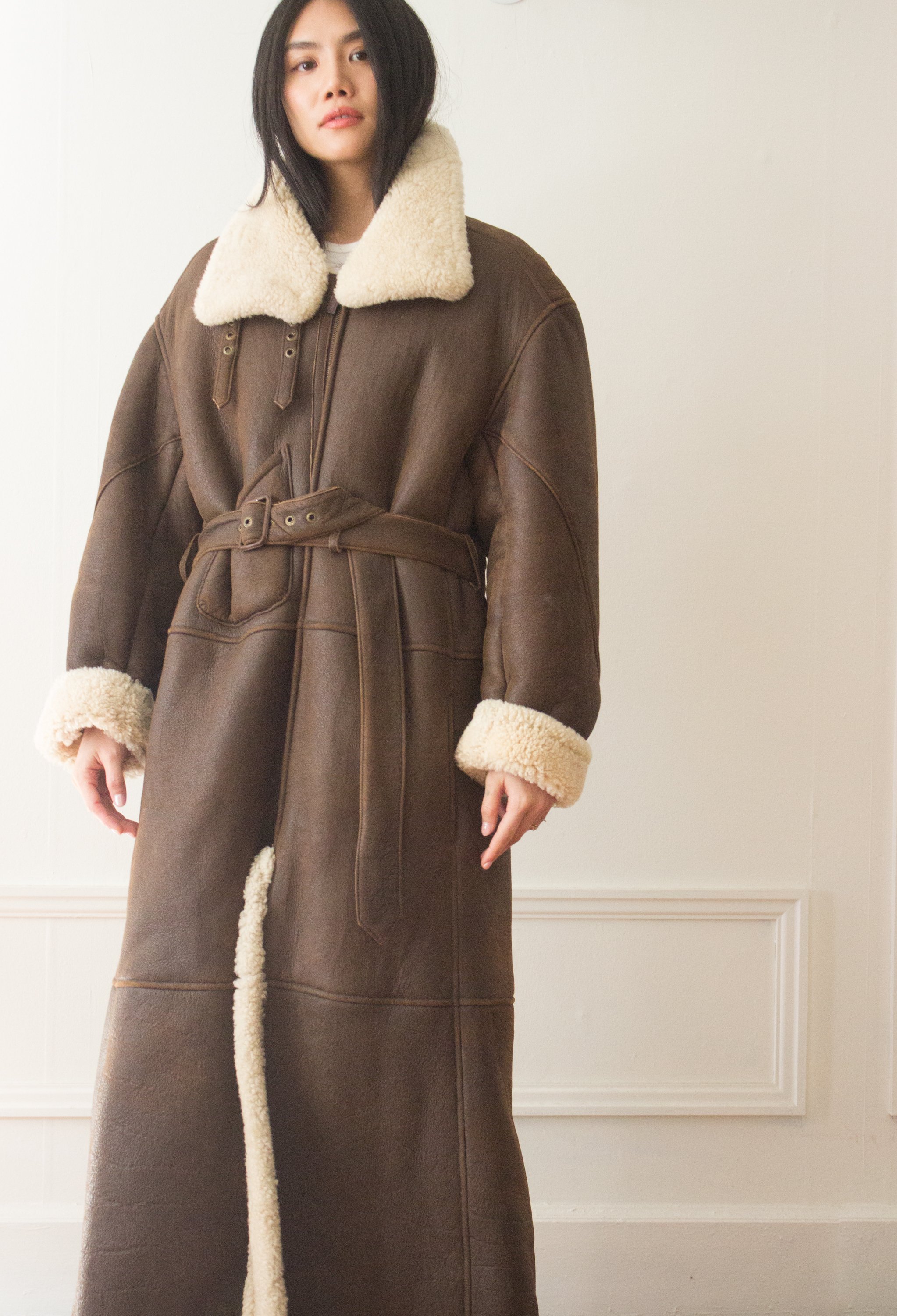 1990s Ralph Lauren Collection Shearling Aviator Coat — Wayward
